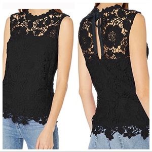 NWT Nanette Lepore spring fling Navyblue lace top